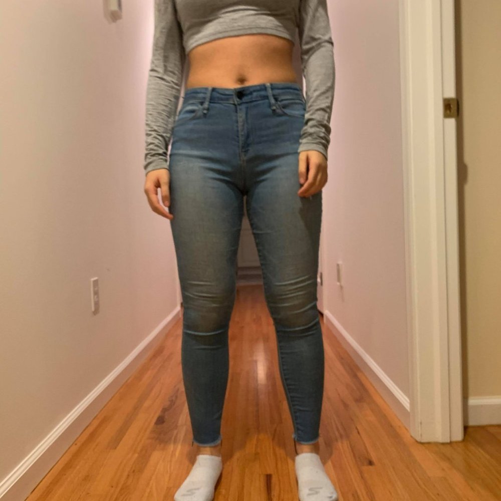 light blue skinny jeans